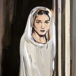 «Η Μαρία Κάλλας ως Εστιάδα» Λάδι σε ξύλο, 60Χ27 εκ. (2008) συλλογή: ΜΟΥΣΕΙΟ «ΜΑΡΙΑ ΚΑΛΛΑΣ»