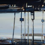 «Παραθαλάσσια ταβέρνα τον χειμώνα» Λάδι σε ξύλο, 33Χ74 εκ. (2010) Εμπνευσμένο από φωτογραφία του αρχιτέκτονα Άρη Κωνσταντινίδη